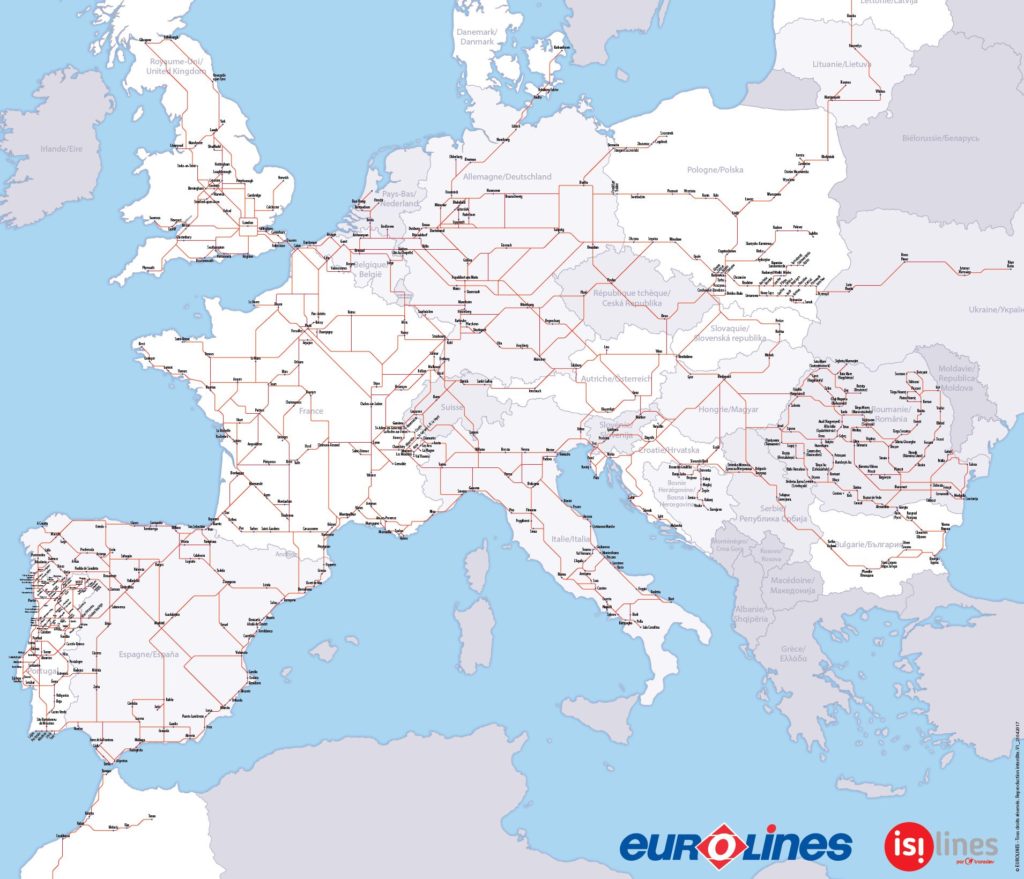 rotas eurolines 1024x879 - Ônibus na Europa: Flixbus e todas cias de ônibus low cost