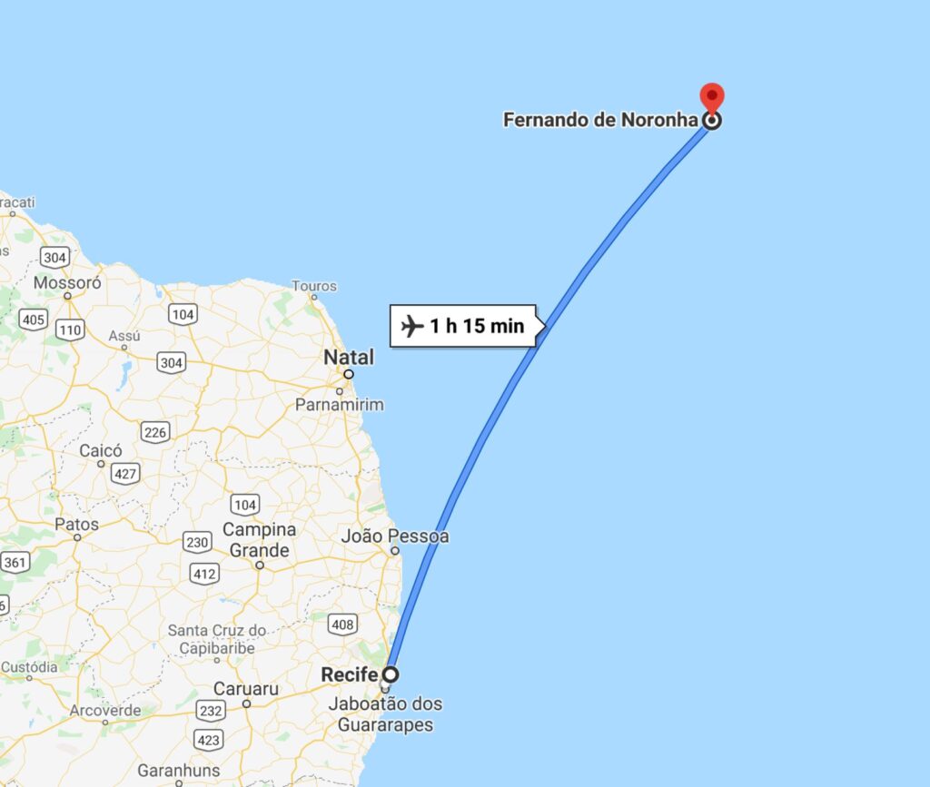 fernando de noronha no mapa 1024x867 - Fernando de Noronha onde fica e como chegar ?