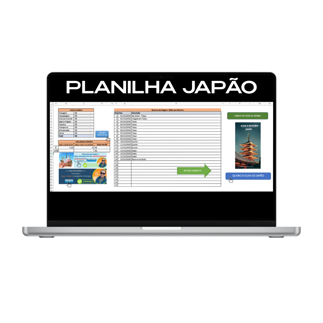 PLANILHA JAPÃO - Planilha Japao